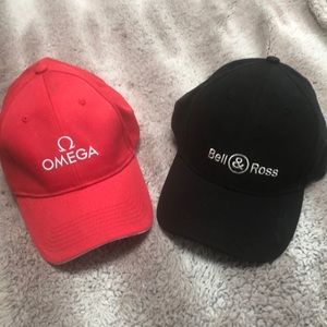 Omega and Bell & Ross baseball hats. Excel land condition.  Bell hat never worn